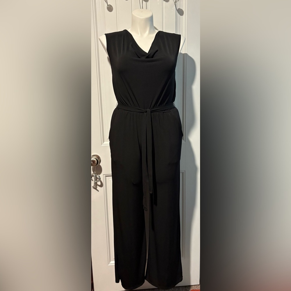 Espresso Black Sleeveless Jumpsuit